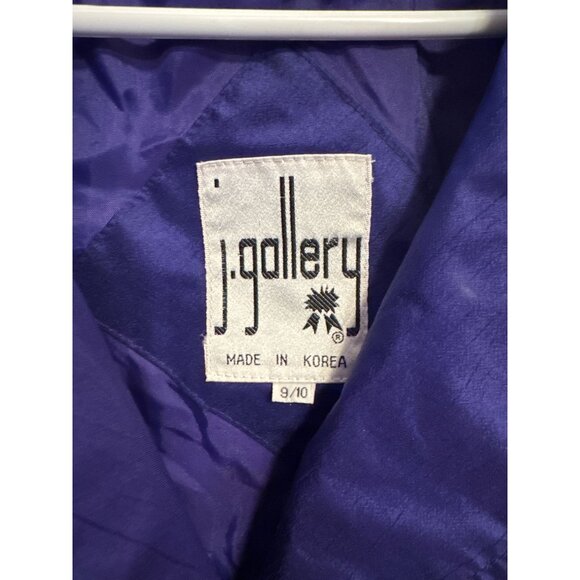 Vintage J.Gallery Womens Purple Trench Coat 9/10 Lightweight Poly Blend - Picture 2 of 5